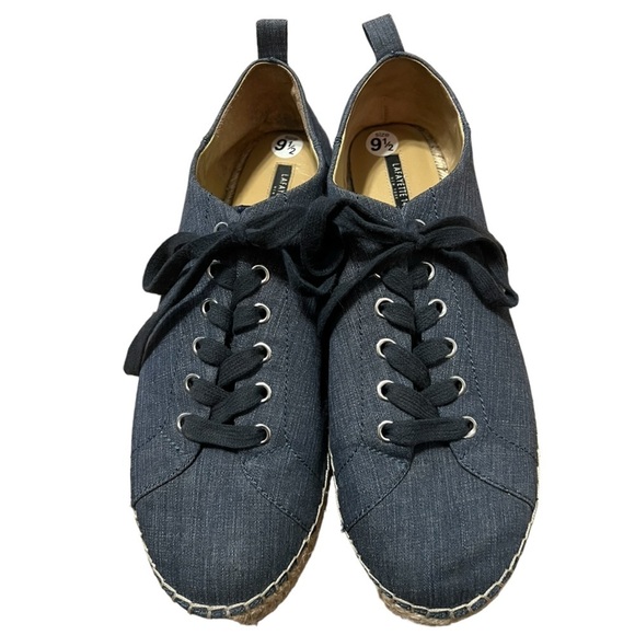 Lafayette 148 New York denim lace up espadrille - Picture 2 of 11